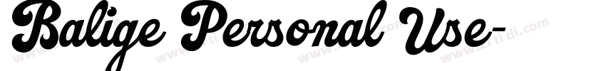 Balige Personal Use字体转换